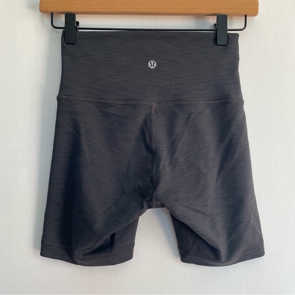 Lululemon Athletica Wunder Train High Waisted Shorts Dark Gray Womens Size 4 - Picture 2 of 7